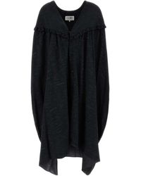 MM6 by Maison Margiela - V-Neck Midi Dress - Lyst