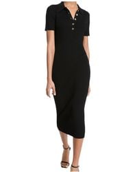 Michael Kors - Michael Stretch Knit Polo Midi Dress - Lyst