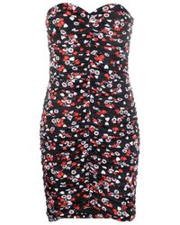 Moschino - Floral-Print Strapless Minidress - Lyst