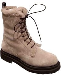 Brunello Cucinelli - Lace-Up Ankle Boots - Lyst