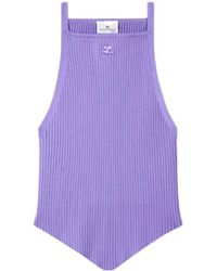 Courreges - Pointy Ribbed Tank Top - Lyst