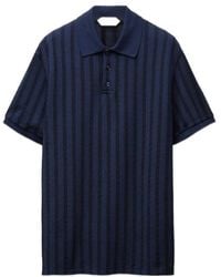 Versace - Monogram Knit Polo Shirt - Lyst