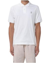 Brunello Cucinelli - Embroidered Collar Polo Shirt - Lyst