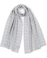 Fedeli - Checkered Pattern Scarf - Lyst