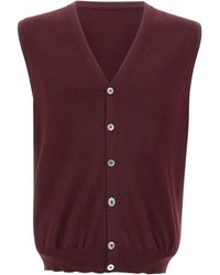 Gran Sasso - Buttoned Sleeveless Cardigan - Lyst