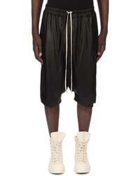 Rick Owens - Elastic Waist Shorts - Lyst