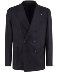 Tagliatore - Double-Breasted Virgin Wool And Cashmere Blazer - Lyst