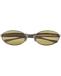 Bottega Veneta - Eyewear Oval Frame Sunglasses - Lyst