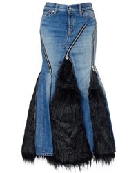 Junya Watanabe - Low-Rise Denim Skirt - Lyst