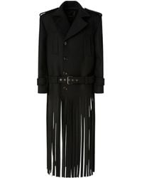 Pinko - Fringed Belted Coat - Lyst