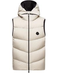 Moncler - Guersac Diagonal-Quilted Hooded Dwon Vest - Lyst