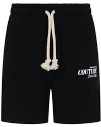 Versace - Jeans Couture Drawstring Logo Shorts - Lyst