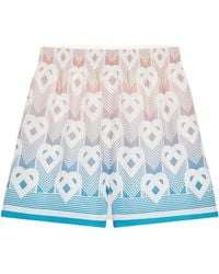 CASABLANCA - Gradient Heart Monogram Satin Shorts - Lyst