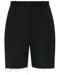 Maison Margiela - Pleated Tailored Shorts - Lyst