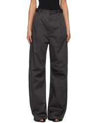 MM6 by Maison Margiela - Wide-Leg Logo Patch Trousers - Lyst