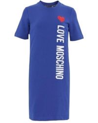 Moschino - Logo Printed Dress - Lyst