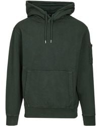 C.P. Company - Brushed Twill Fleece Hoodie - Lyst