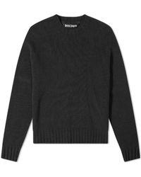 Palm Angels - Logo Intarsia Knitted Jumper - Lyst