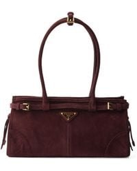 Prada - Bonnie Medium Suede Handbag - Lyst