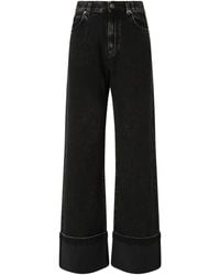 Pinko - Folded-Hem Jeans - Lyst