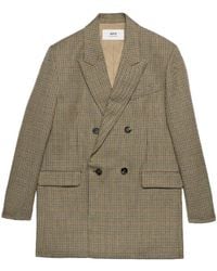 Ami Paris - Houndstooth Double Breasted Blazer - Lyst