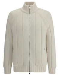Brunello Cucinelli - Zip-Up Ribbed-Knit Jacket - Lyst