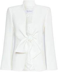 Max Mara - Tie-Front Straight Hem Blazer - Lyst