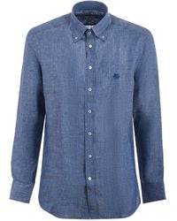 Etro - Logo Embroidered Regular Fit Shirt - Lyst