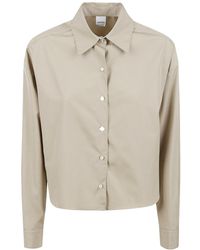 Aspesi - Cropped Button-Up Shirt - Lyst