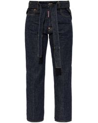 DSquared² - X Magliano Belted Cropped Jeans - Lyst