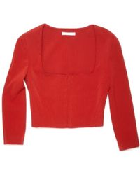 Acne Studios - Hook And Button Square Neck Blouse - Lyst