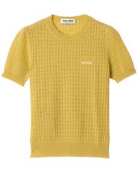 Miu Miu - Cashmere And Silk Sweater - Lyst