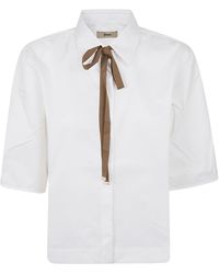 Herno - Scarf Detail Short-Sleeve Shirt - Lyst
