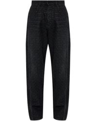 Balmain - Monogram-Print Jeans - Lyst