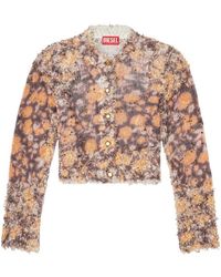 DIESEL - Crystal Button Knitwear - Lyst