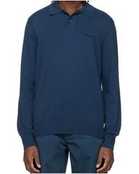 BOSS - Logo-Embroidered Buttoned Polo Top - Lyst