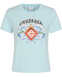CASABLANCA - Waves Short Sleeve T-Shirt - Lyst