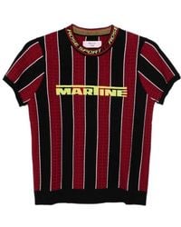 Martine Rose - Striped Logo T-Shirt - Lyst
