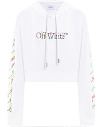 Off-White c/o Virgil Abloh - Floral-Print Hooded Knitwear - Lyst