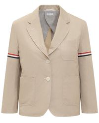 Thom Browne - Single Breasted Cropped Jacket - Lyst
