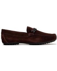 Emporio Armani - Suede Loafer Shoes - Lyst