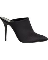 Saint Laurent - Satin Pointed-Toe Mules - Lyst