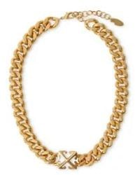 Off-White c/o Virgil Abloh - Logo Chain Short Necklace - Lyst