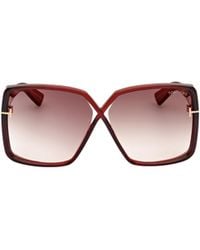 Tom Ford - Eyewear Yvonne Cut-Out Oversized Frame Sunglasses - Lyst