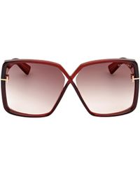 Tom Ford - Eyewear Yvonne Cut-Out Oversized Frame Sunglasses - Lyst