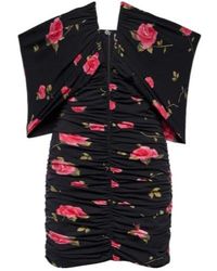Magda Butrym - Off-Shoulder Floral Ruched Minidress - Lyst