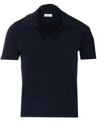 Roberto Collina - Open Collar Polo T-Shirt - Lyst
