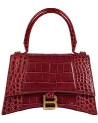 Balenciaga - Borsa Hourglass Small Con Lavorazione Coccodrillo Da Donna - Lyst
