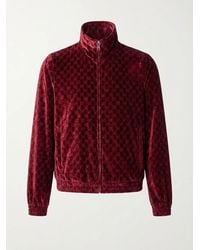 Gucci - Gg Stretch Velvet Devoré Zipped Jacket - Lyst