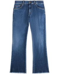 Fay - Logo Patch Cropped Jeans - Lyst